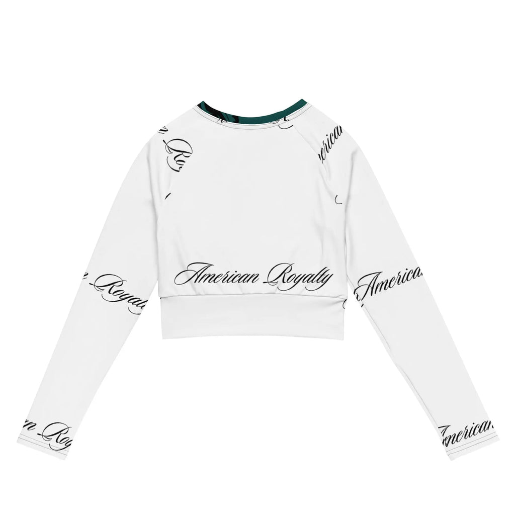 Recycled long-sleeve crop top - American Royalty US