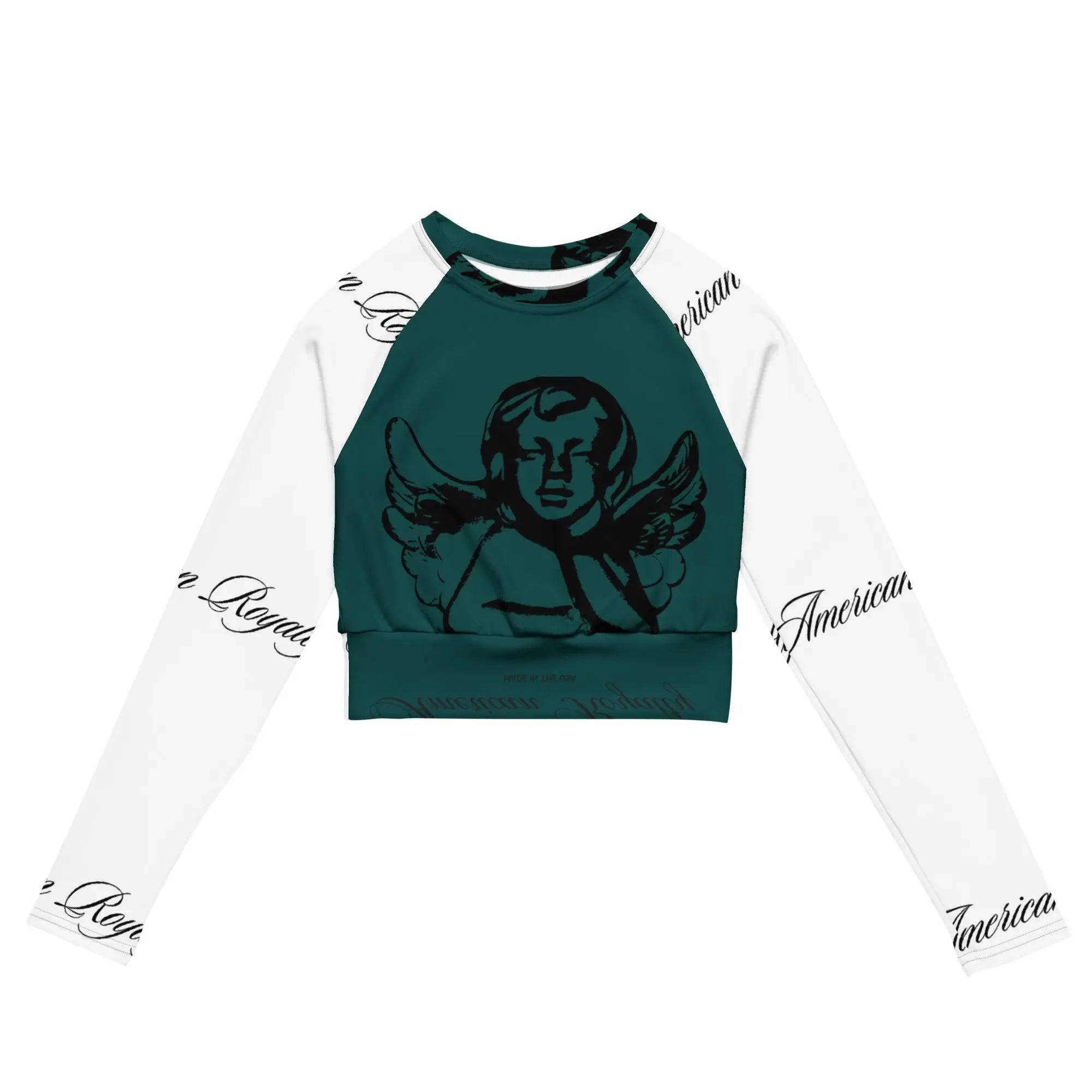 Recycled long-sleeve crop top - American Royalty US