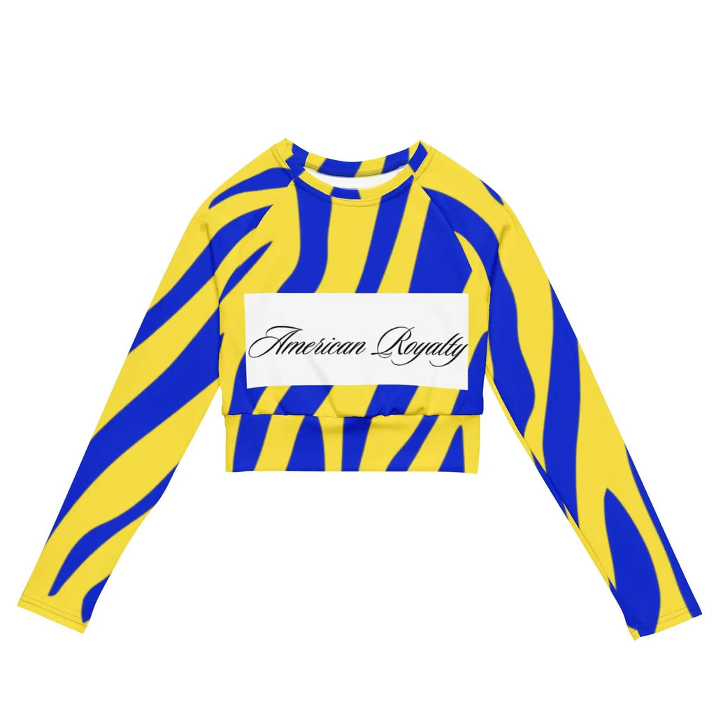 Recycled long-sleeve crop top - American Royalty US