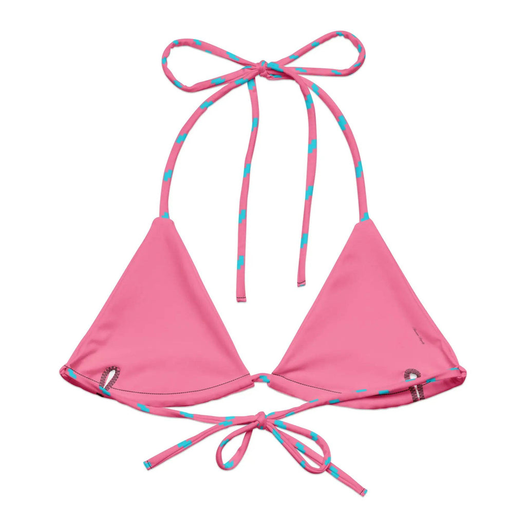 All-over print recycled string bikini top - American Royalty US