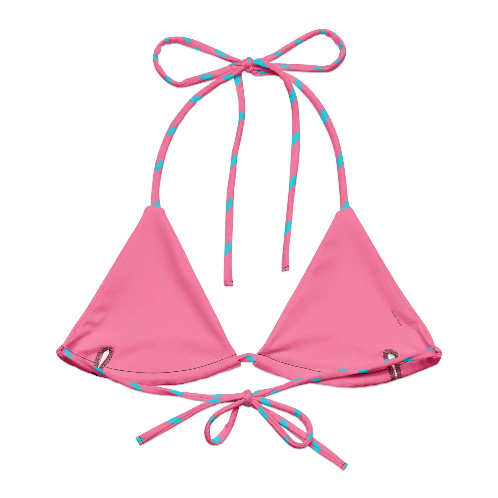 All-over print recycled string bikini top - American Royalty US