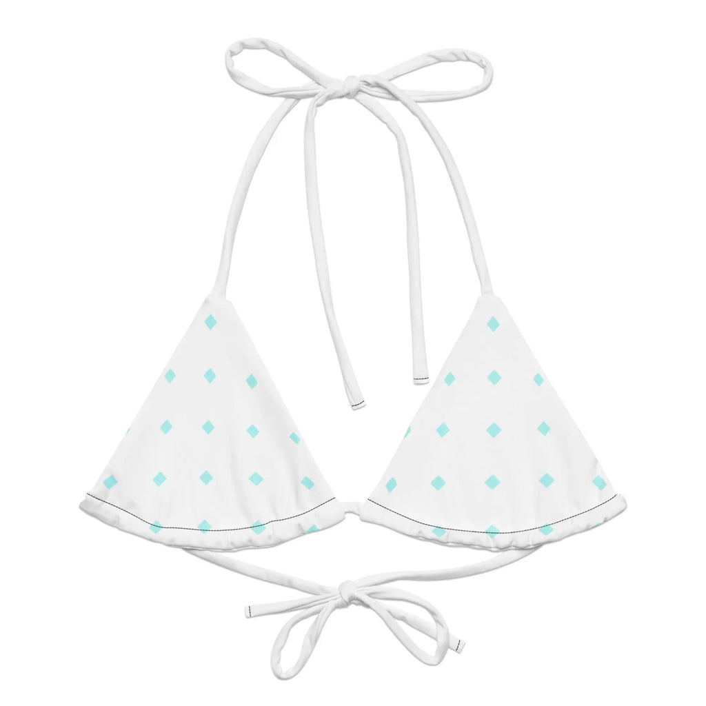 All-over print recycled string bikini top - American Royalty US