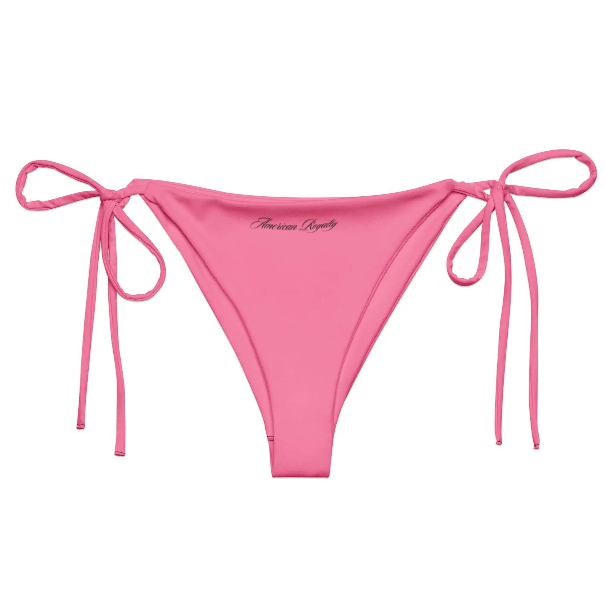 All-over print recycled string bikini bottom - American Royalty US