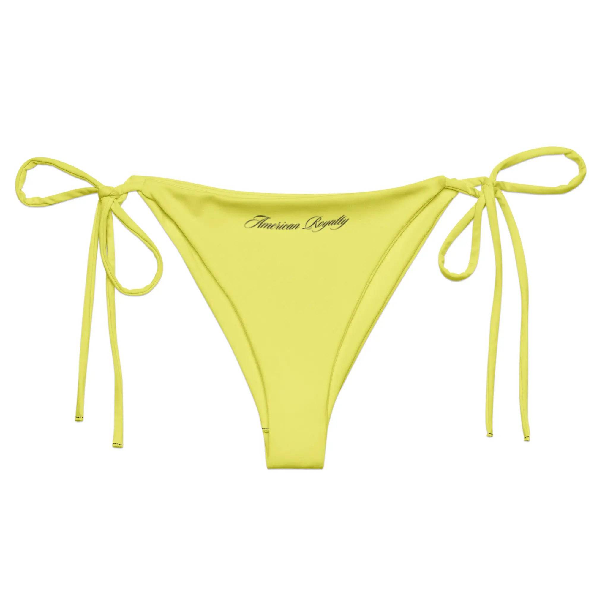 All-over print recycled string bikini bottom - American Royalty US