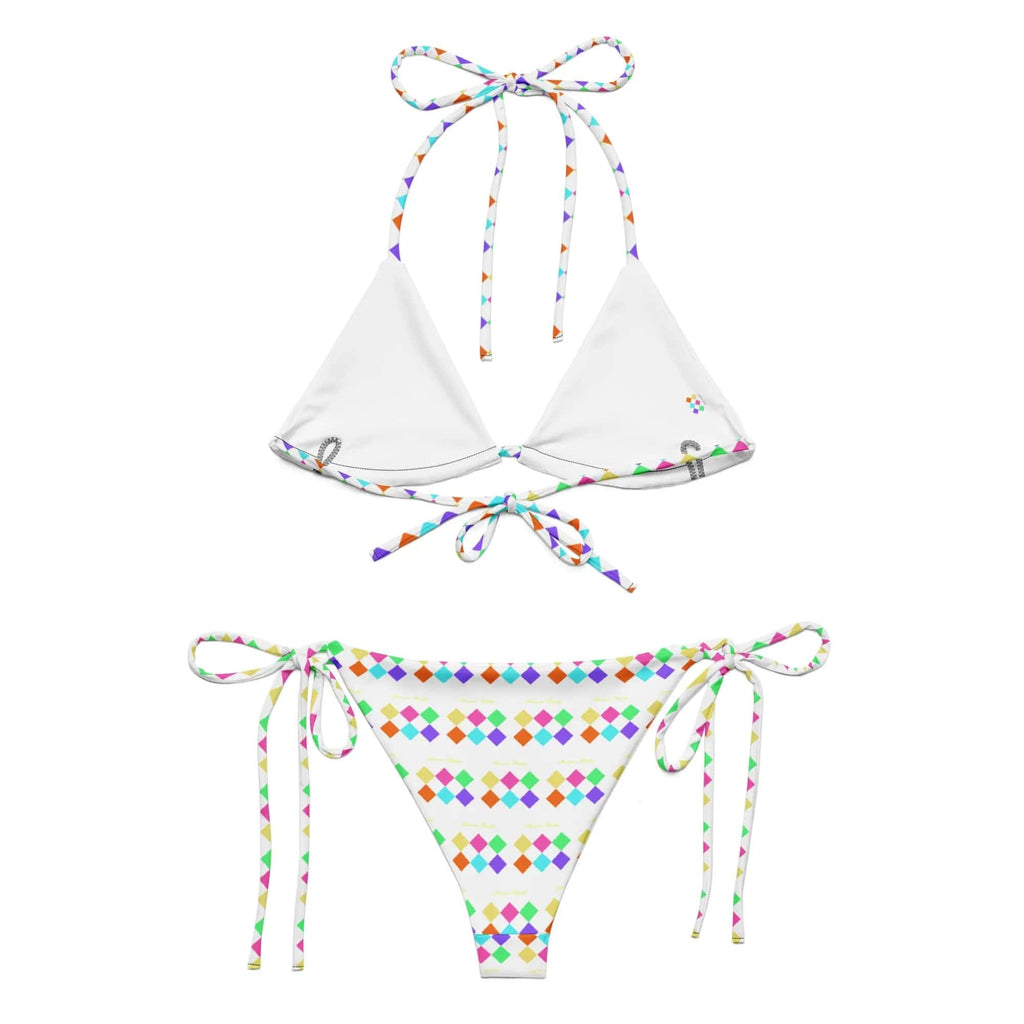 All-over print recycled string bikini - American Royalty US