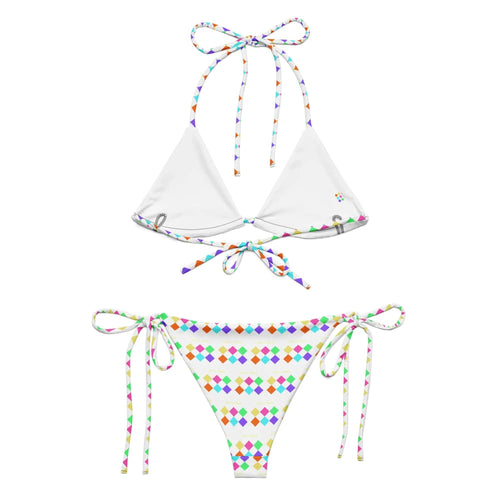 All-over print recycled string bikini - American Royalty US