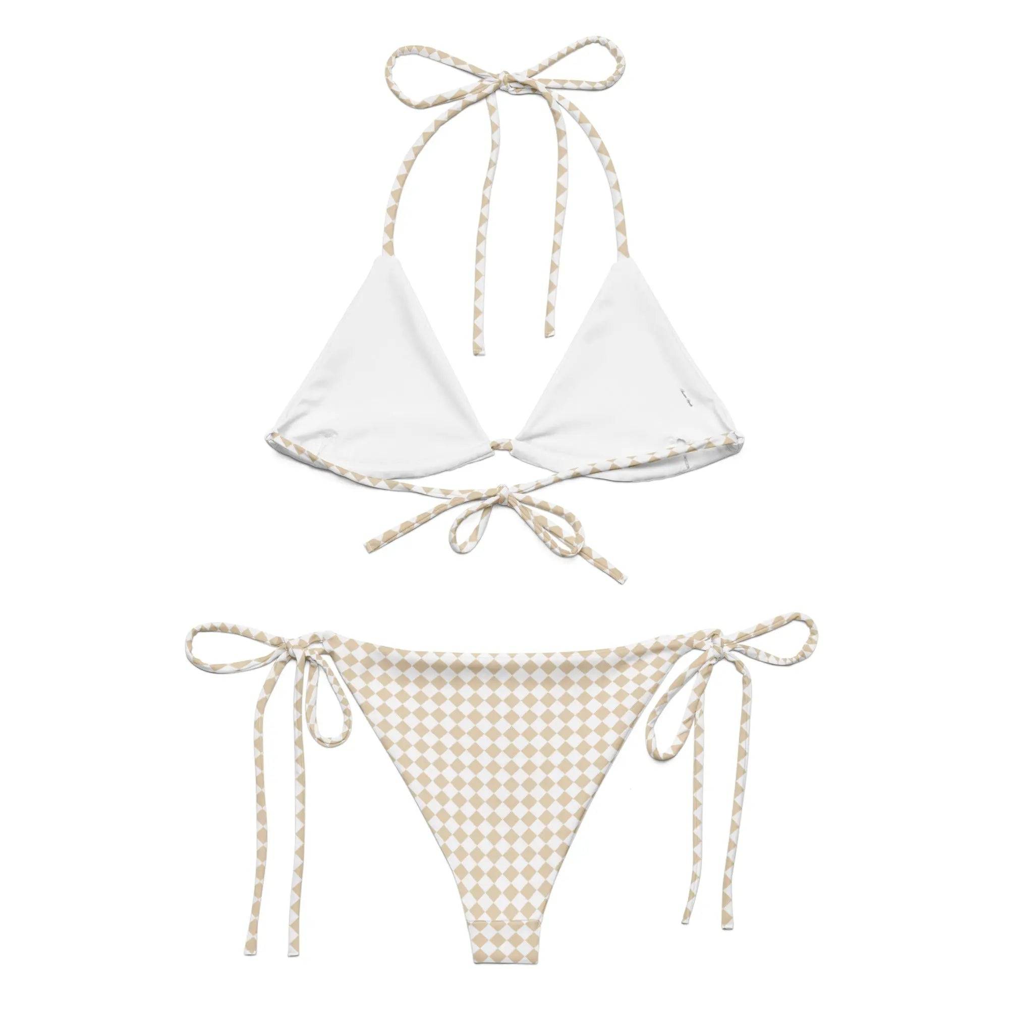 All-over print recycled string bikini - American Royalty US