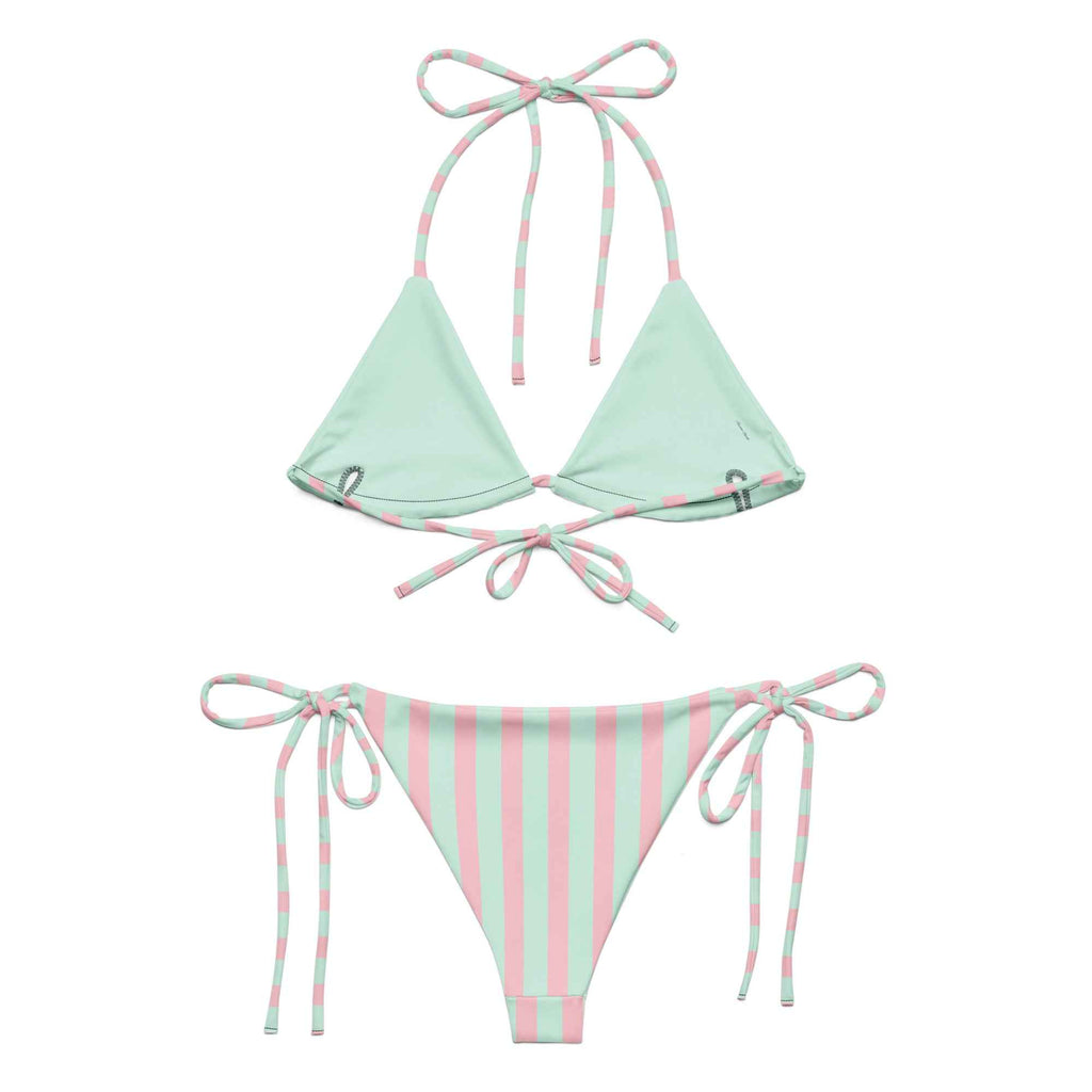 All-over print recycled string bikini