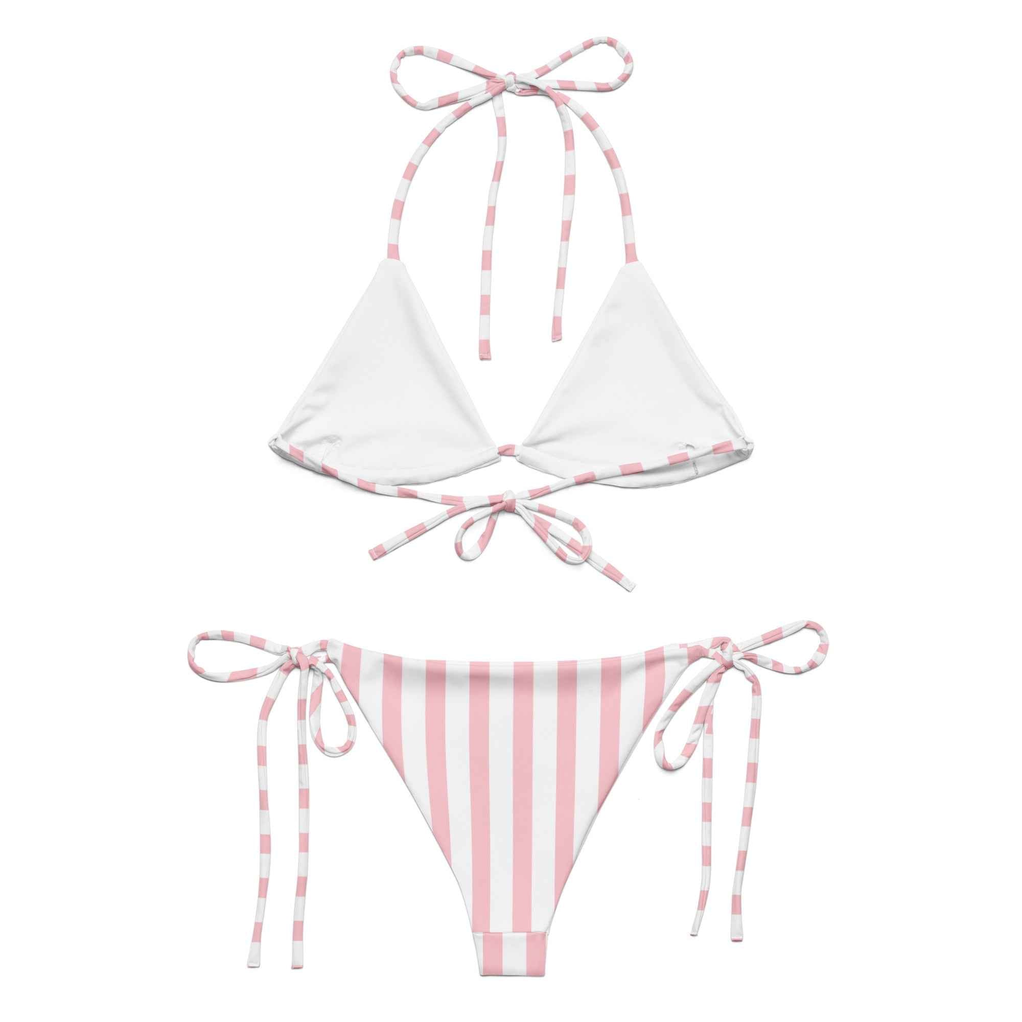 All-over print recycled string bikini