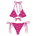 All-over print recycled string bikini - American Royalty US