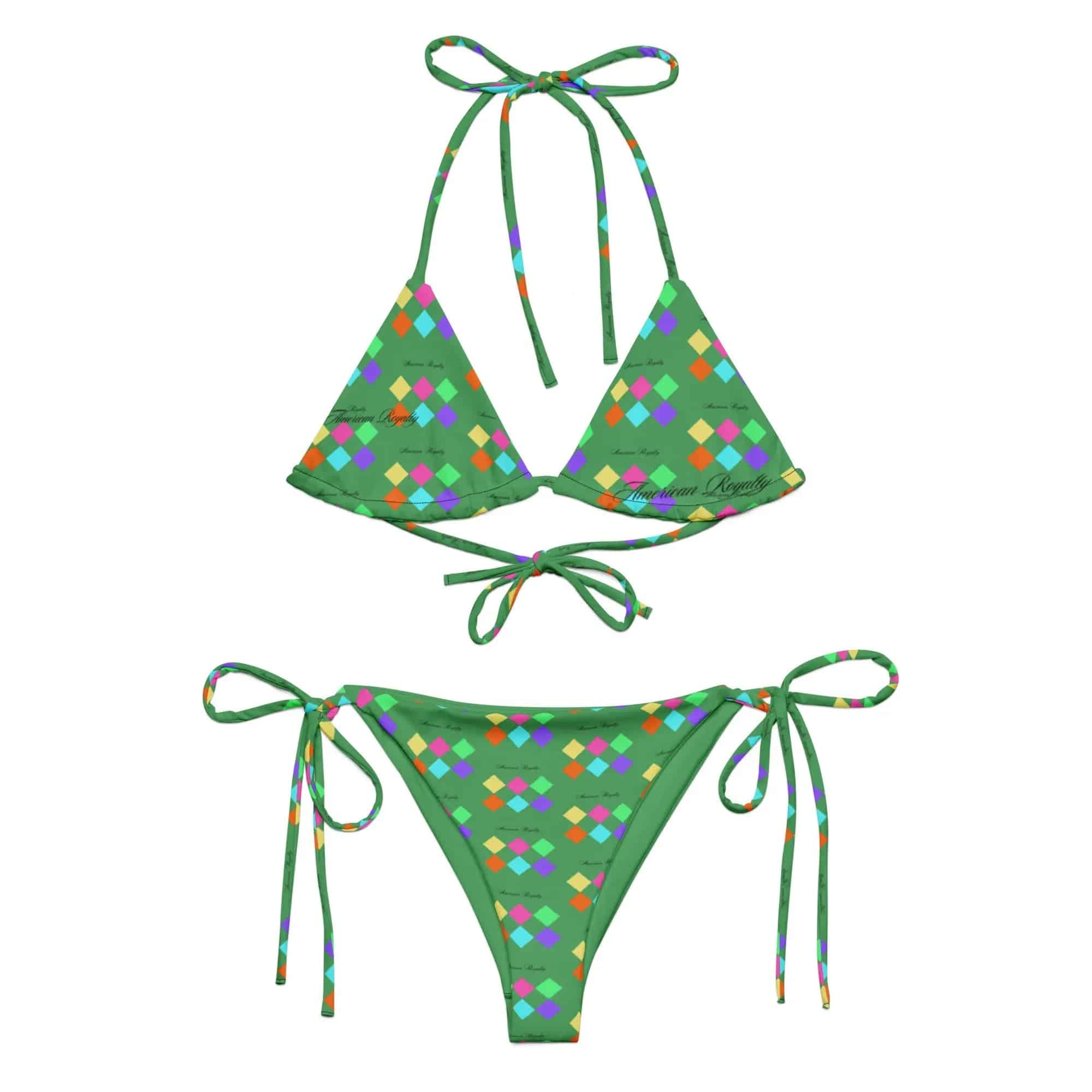 Recycled UPF 50+ String Bikini - American Royalty US