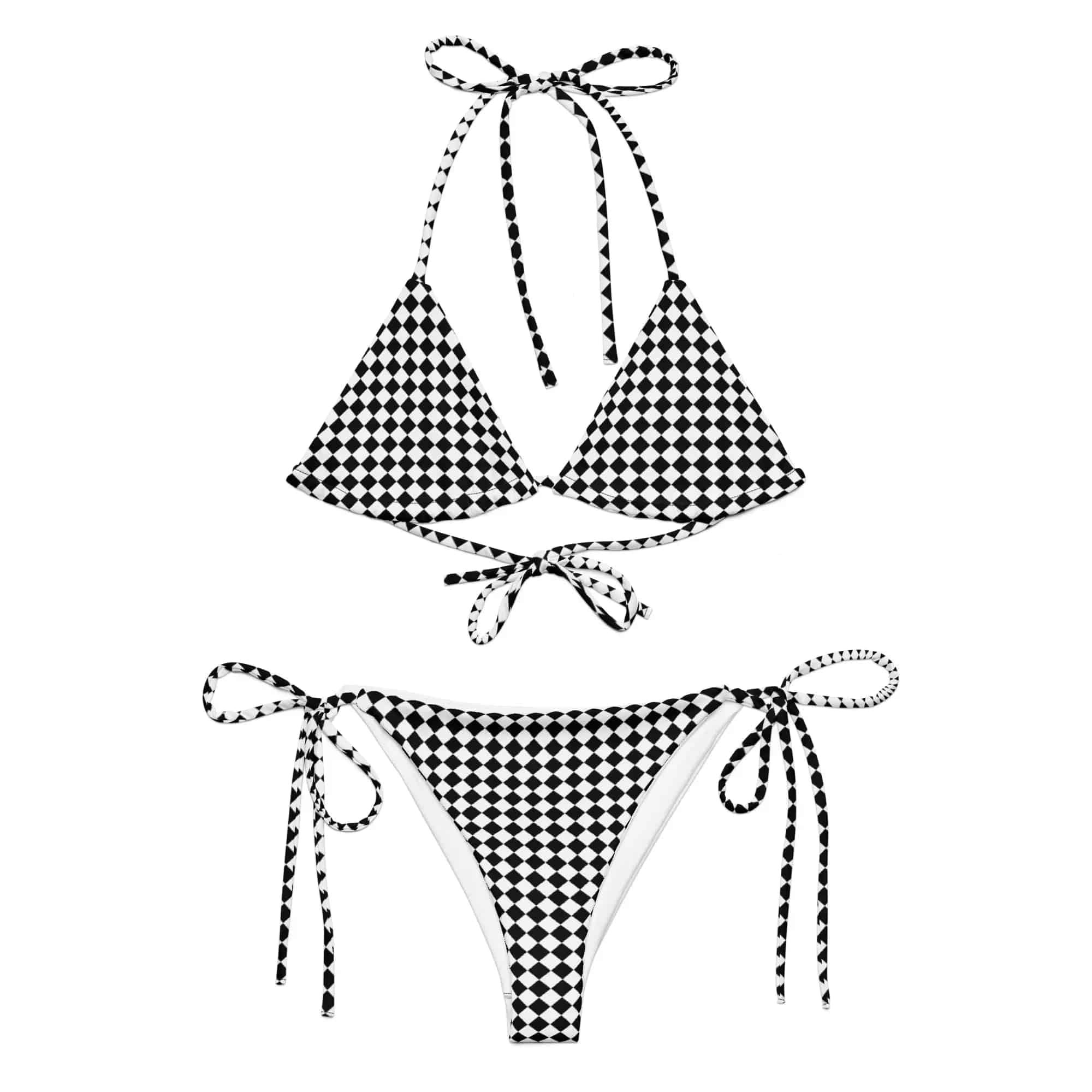 All-over print recycled string bikini - American Royalty US