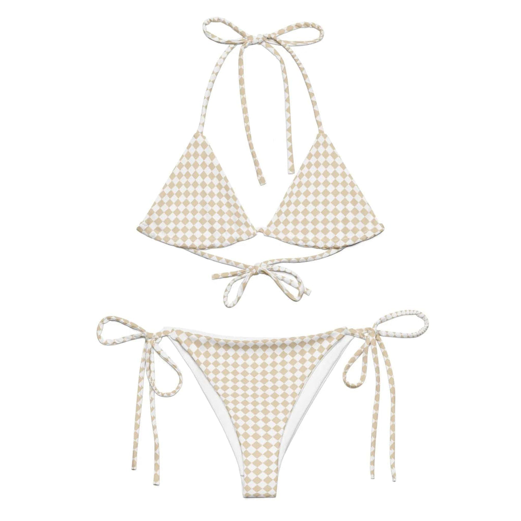 All-over print recycled string bikini - American Royalty US