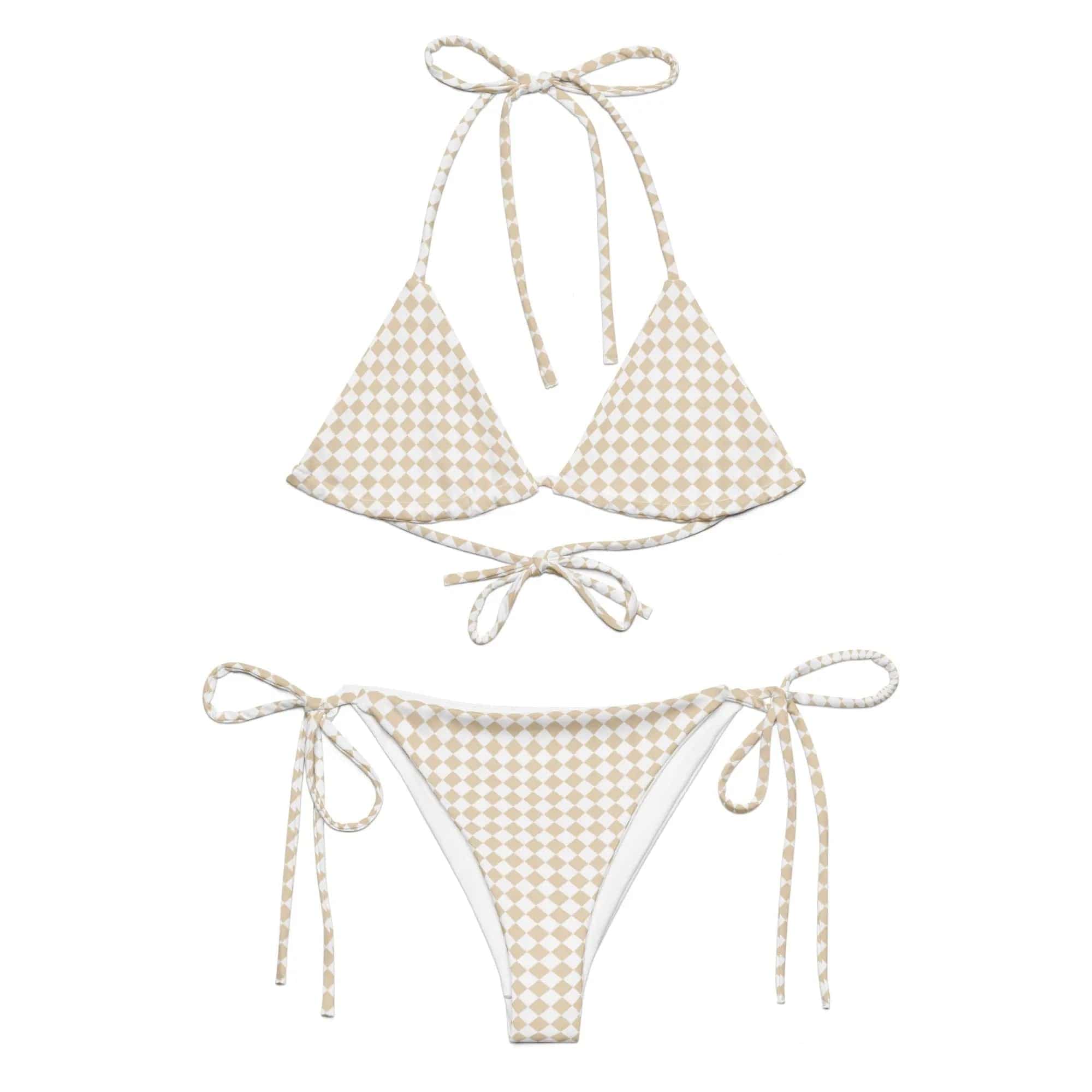 All-over print recycled string bikini - American Royalty US
