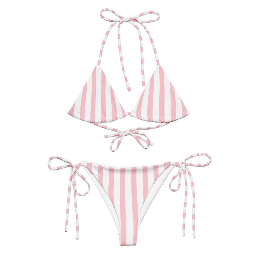 All-over print recycled string bikini