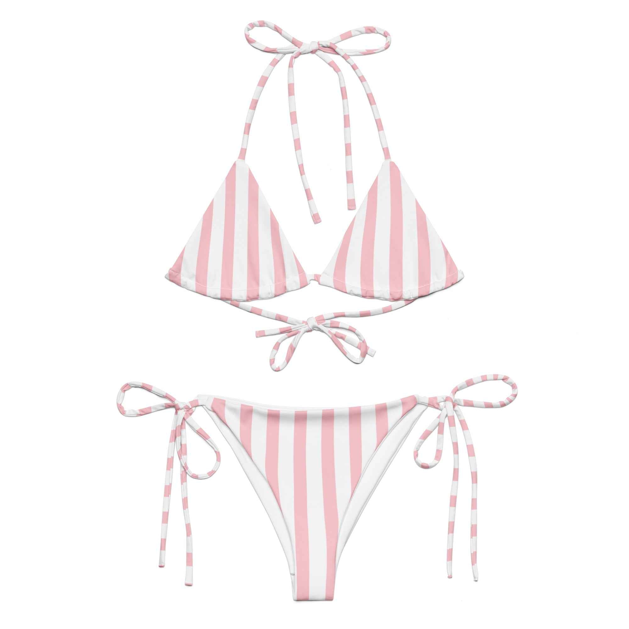 All-over print recycled string bikini
