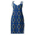 Chiffon Tie-Strap Midi Dress - American Royalty US