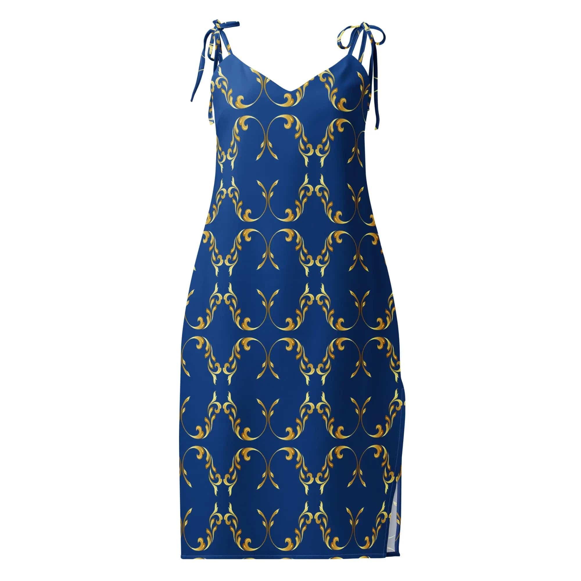 Chiffon Tie-Strap Midi Dress - American Royalty US