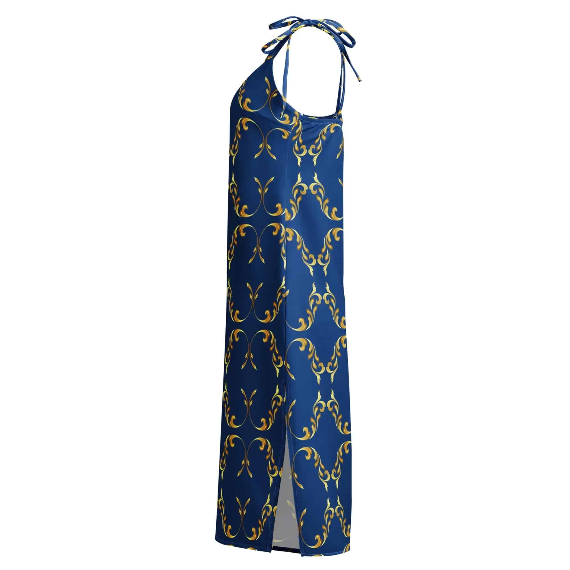 Chiffon Tie-Strap Midi Dress - American Royalty US
