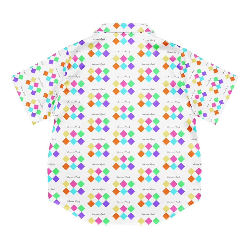 All-over print women’s short sleeve pajama top - American Royalty US