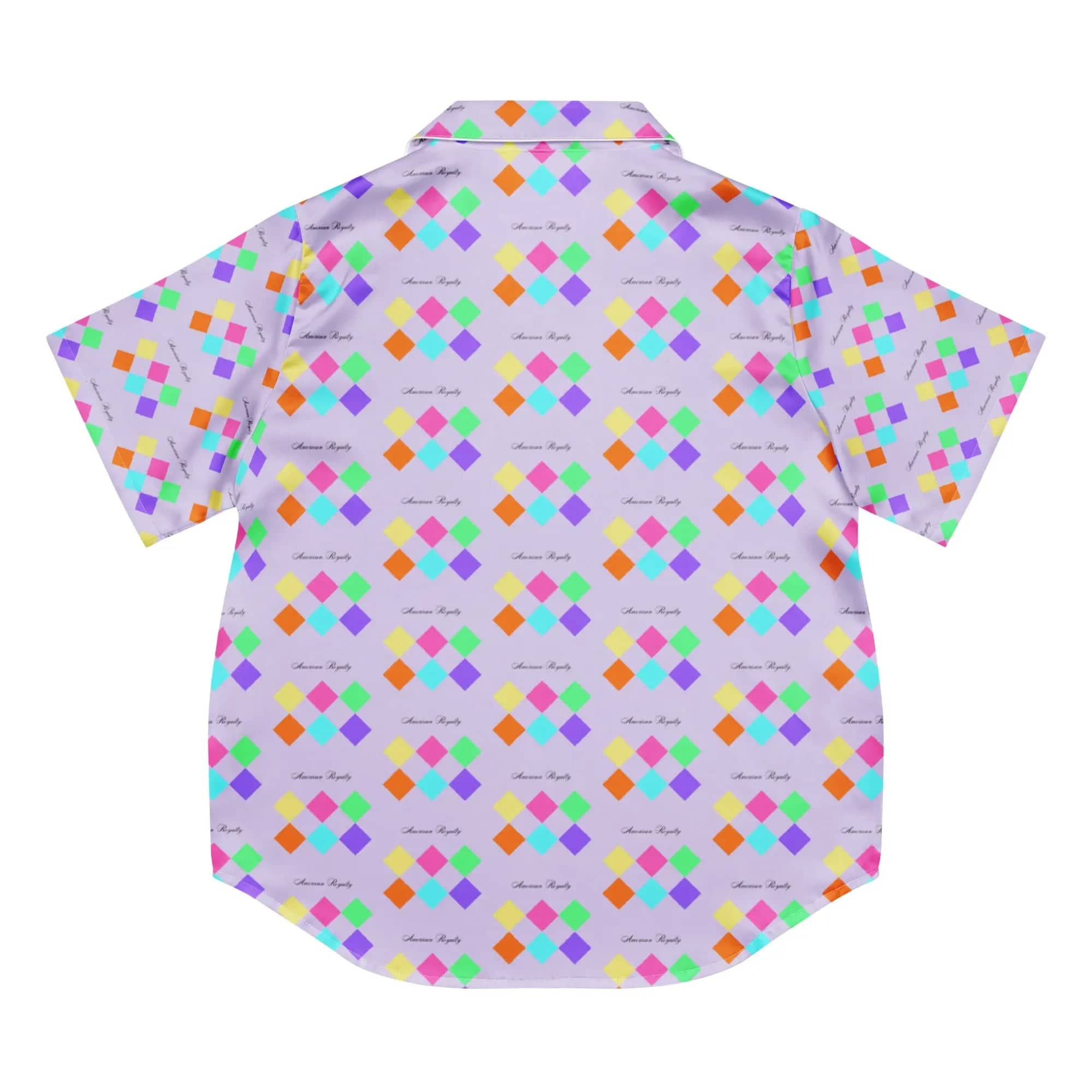 All-over print women’s short sleeve pajama top - American Royalty US